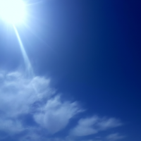 sun with blue color